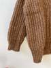 Happy French Gang Gaston Undyed Aplaca Cardigan - Caramel  - Thumbnail 4