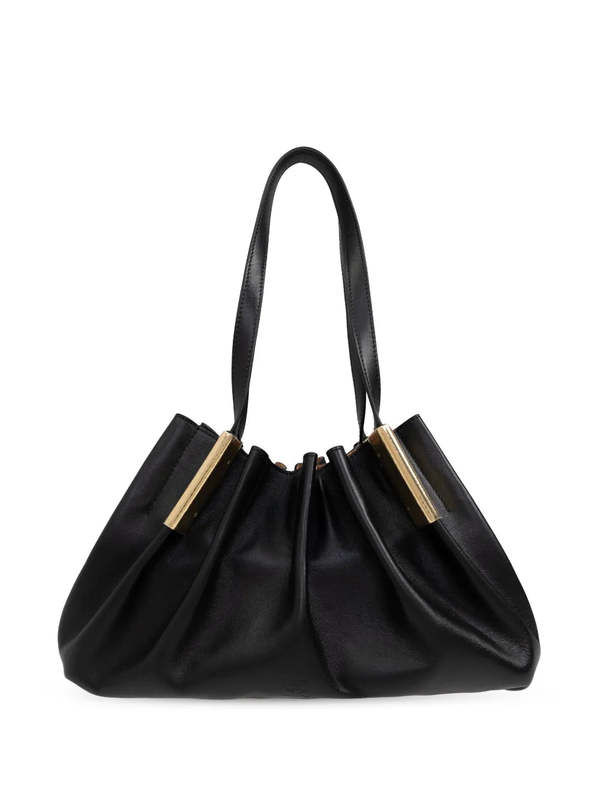 Ulla Johnson Isadora Ruched East West Tote - Noir Ulla Johnson Isadora Ruched East West Tote - Noir