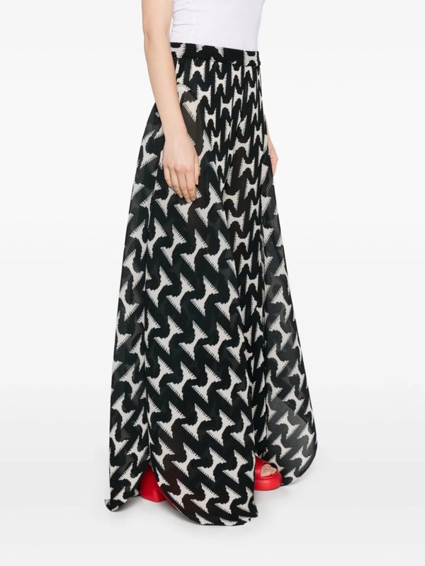 Henrik Vibskov Wrist Plisse Pants - Black/White Jazz Hands