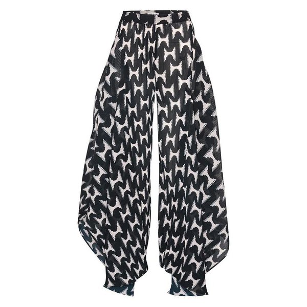 henrikvibskov/プリーツパンツ Henrik Vibskov Wrist Plisse Pants - Black/White Jazz Hands