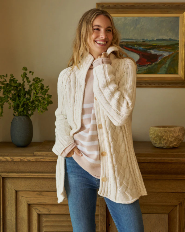 Frank & Eileen Cotswolds Cardigan - Ivory | Garmentory