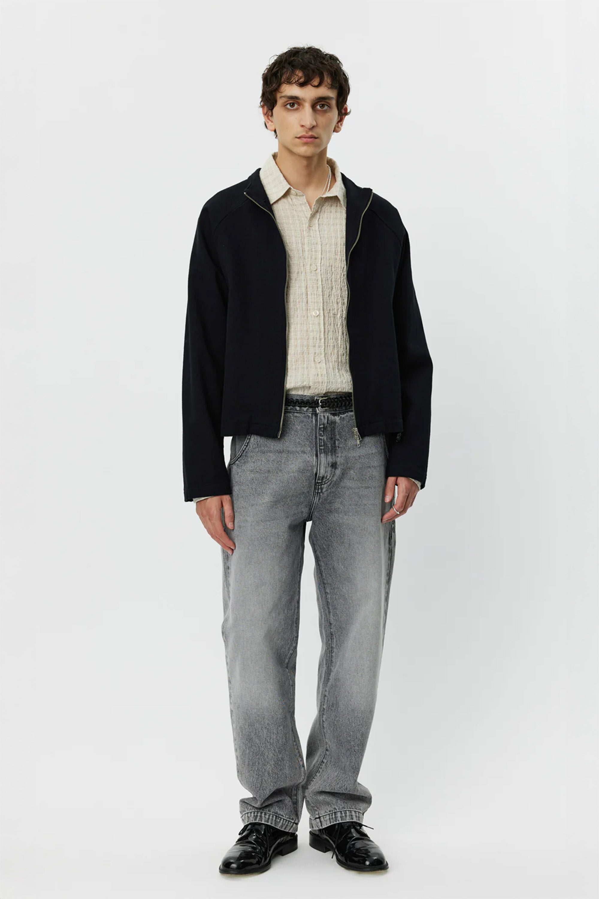 Leisure-Woven-Zip-Up-Black-