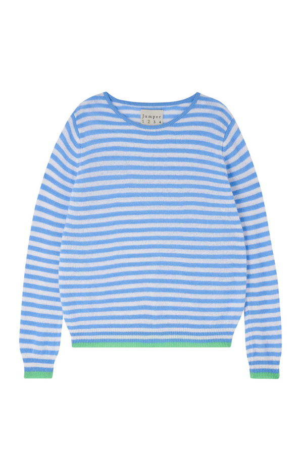Jumper 1234 Little Stripe Crew - Sky Lily Apple