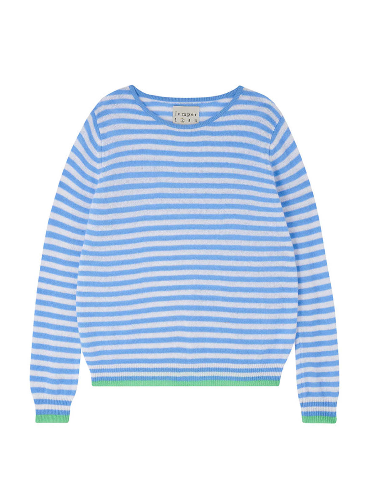 Jumper 1234 Little Stripe Crew - Sky Lily Apple - Image 1 of 2