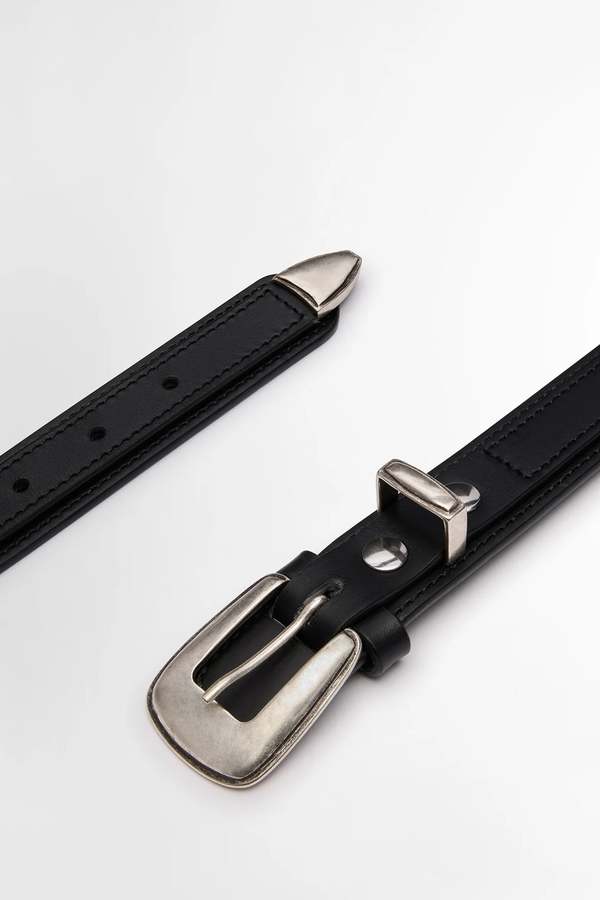 Lemaire Minimal Western Belt - Black | Garmentory