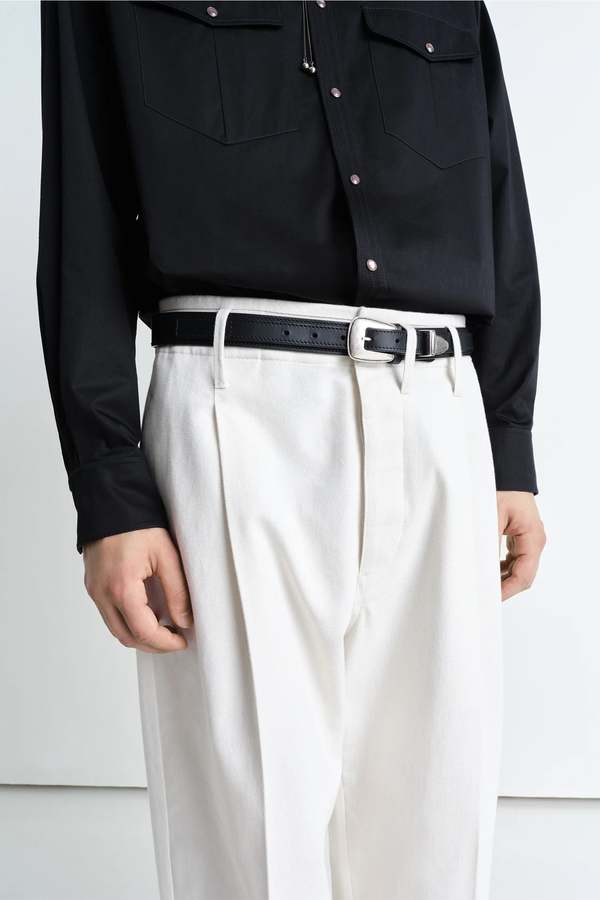 Lemaire Minimal Western Belt - Black | Garmentory Lemaire Minimal Western Belt - Black | Garmentory