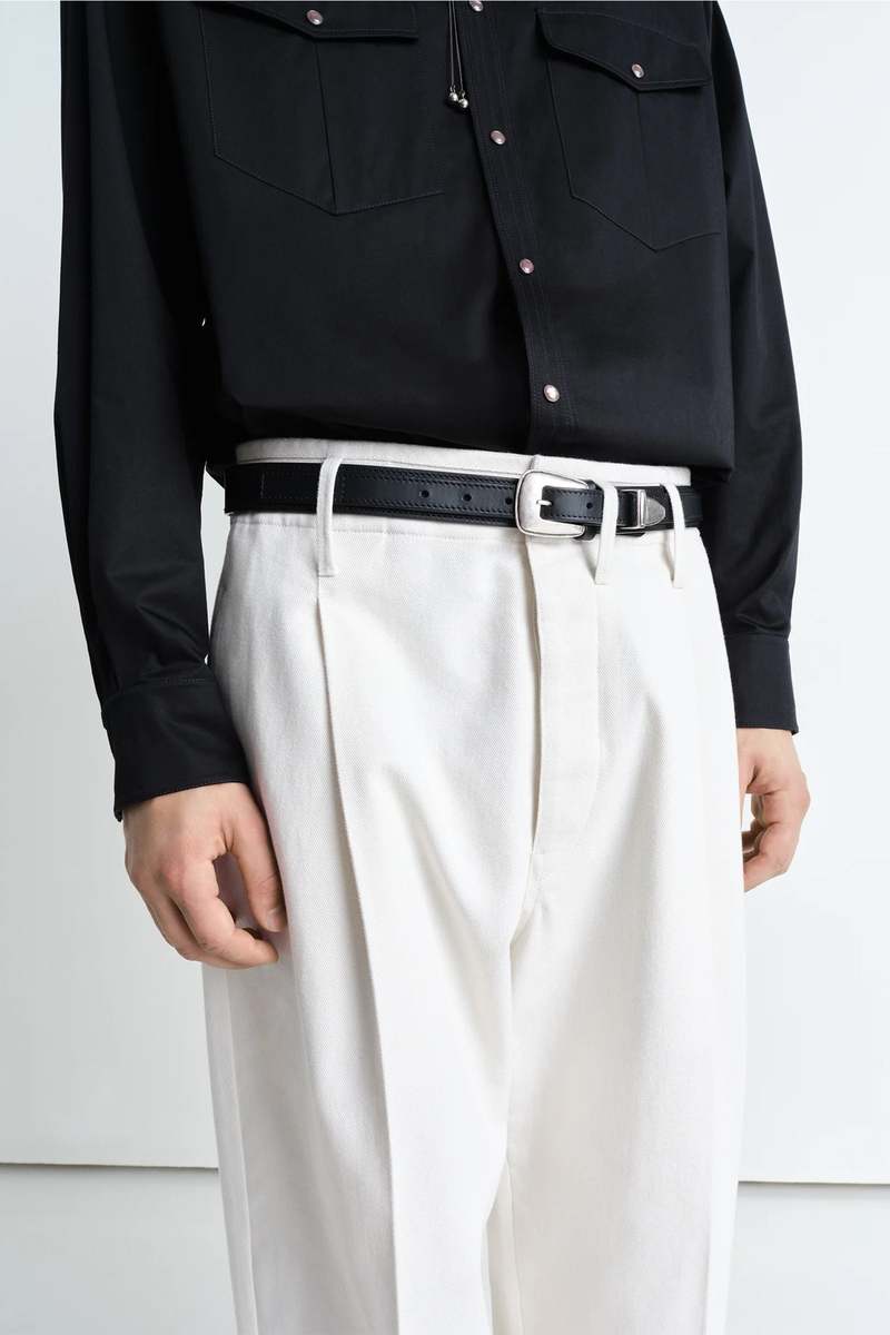 Lemaire Minimal Western Belt - Black | Garmentory