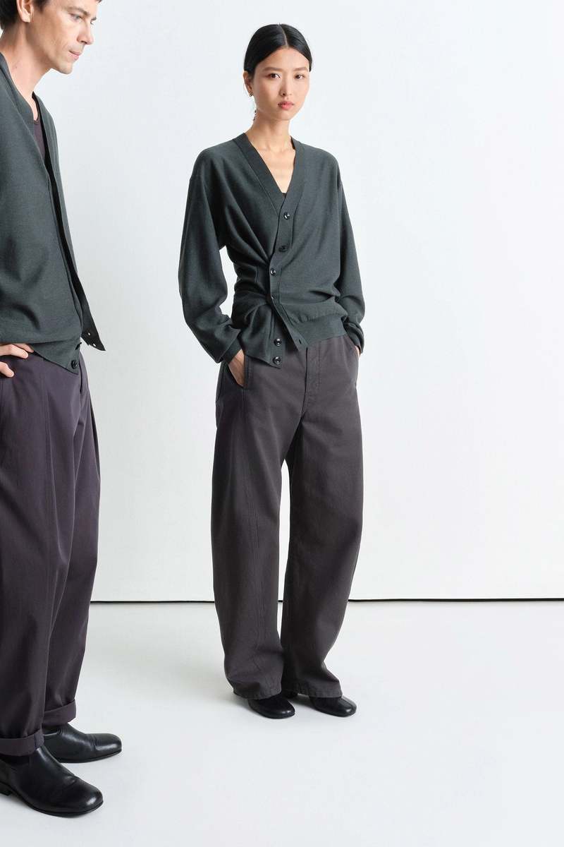 トップス lemaire twisted cardigan S Dark Cacao Twisted Cardigan With Scarf | LEMAIRE