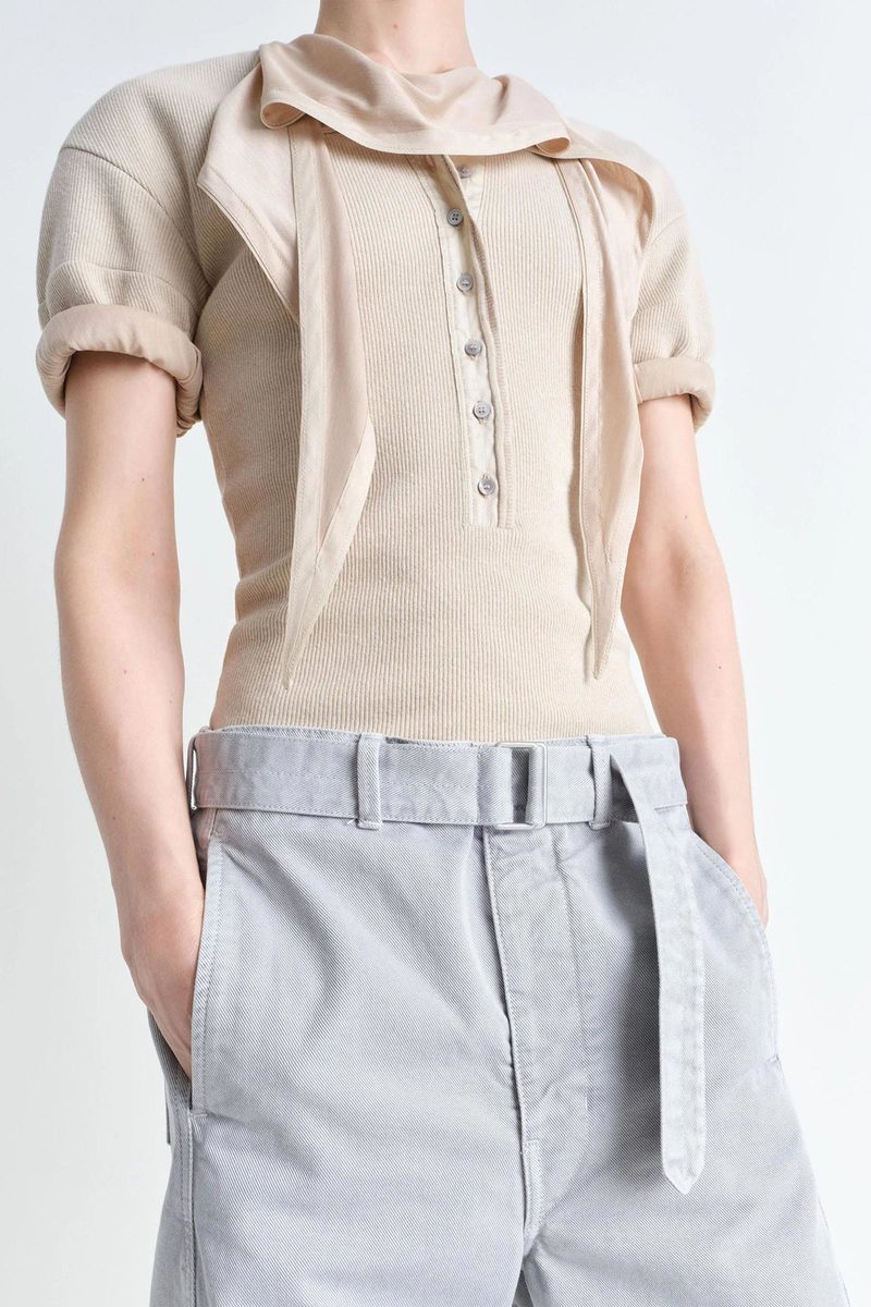 Lemaire Twisted Belted Pants - Snowy Blue Grey Lemaire Twisted Belted Pants - Snowy Blue Grey