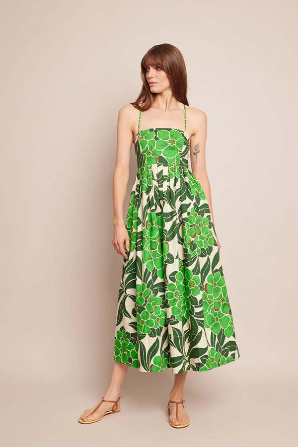 Cara Cara Leo Midi Dress - Palm Beach Green | Garmentory