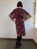Vintage Genny Currant Silk Dot Print Dress - Thumbnail 4