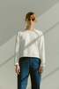 Carleen Boatneck Long Sleeve Top - White - Thumbnail 5
