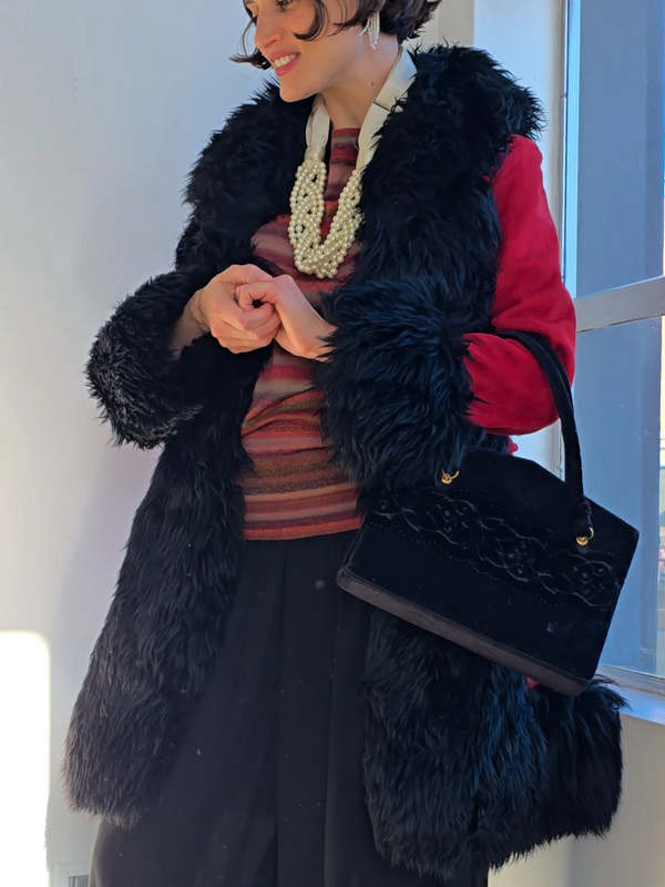 Vintage Merlot Suede Penny Lane Coat