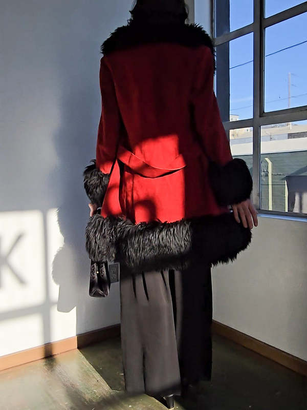 Vintage Merlot Suede Penny Lane Coat