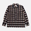 Universal Works L/S Utility Shirt - Navy/Brown Check Ikat - Thumbnail 7