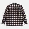 Universal Works L/S Utility Shirt - Navy/Brown Check Ikat - Thumbnail 8