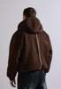 The NKC Store Cacao Sherpa Hoodie - Brown - Thumbnail 4