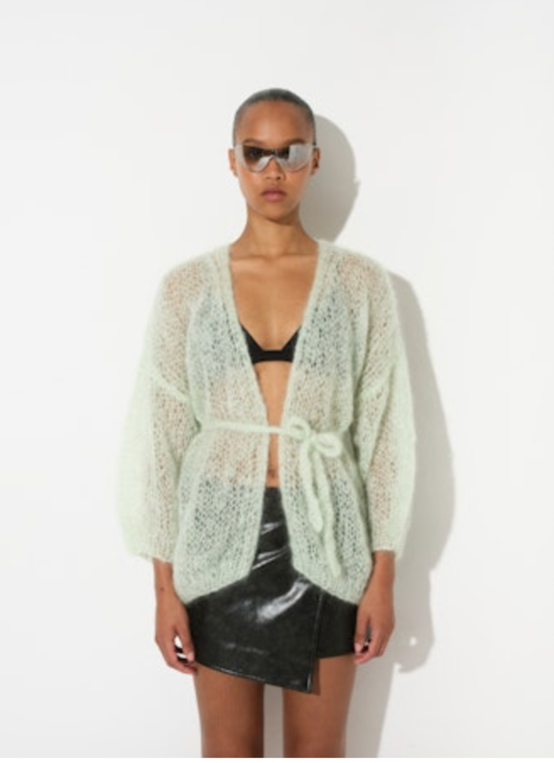 Maiami Mohair Oversized Cardigan - Water Green