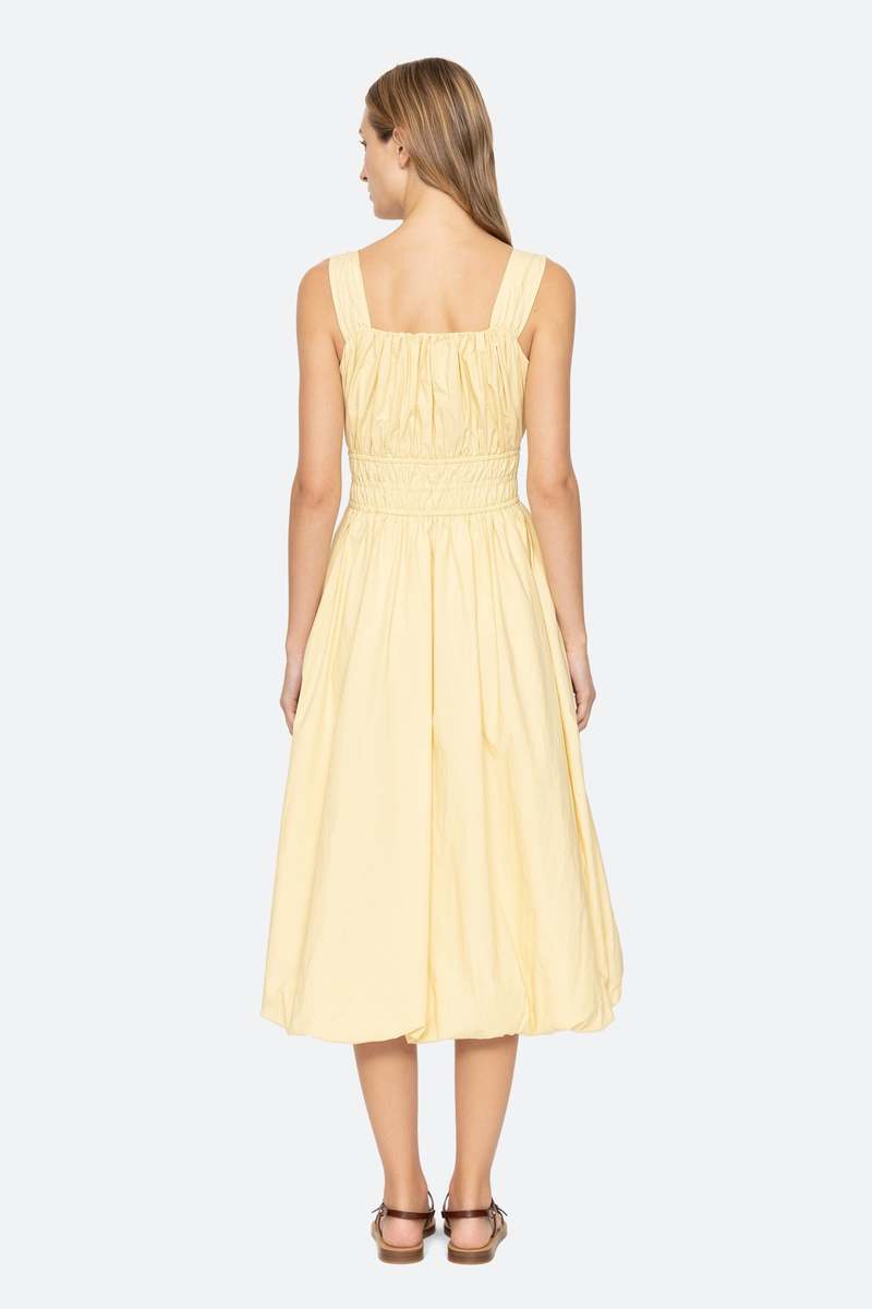Sea NY Emmet Poplin Midi Bubble Dress - Butter | Garmentory