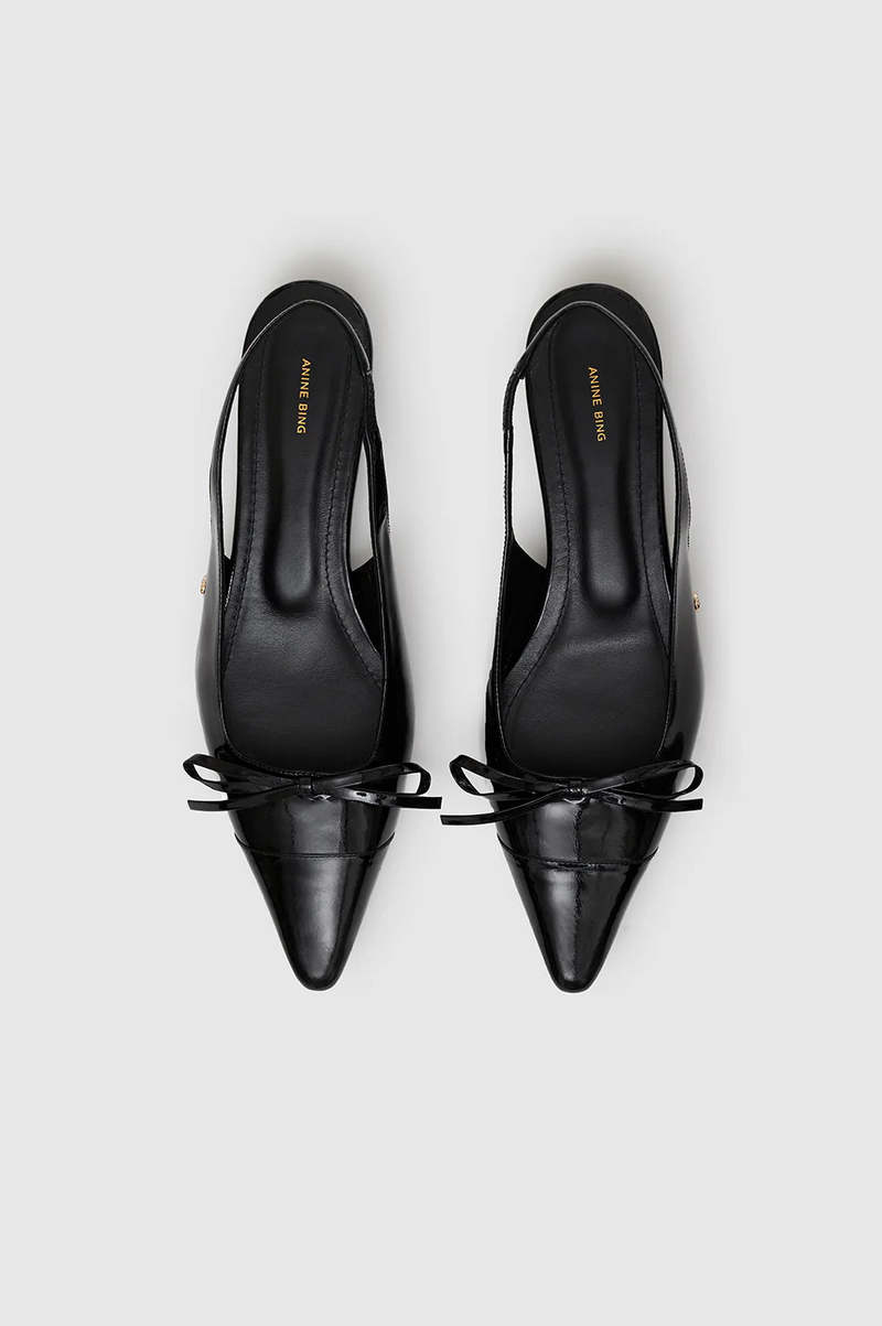 サンダル・ミュール ANINE BING SS25 ZOEY SLING BACK RIBBON (A1410790BLK1 BLACK) ANINE BING | Zoey slingback styled 3 ways @aninebingofficial
