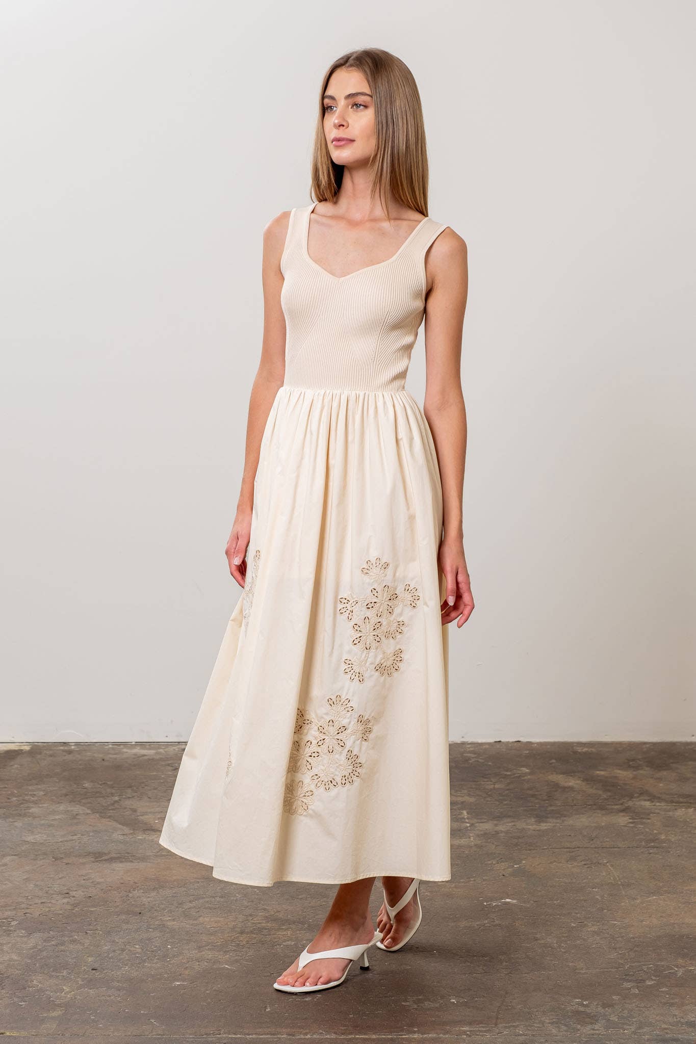 sequin knit maxi dress Marine Mist Sequin Knit Maxi Dress Champagne main image 1