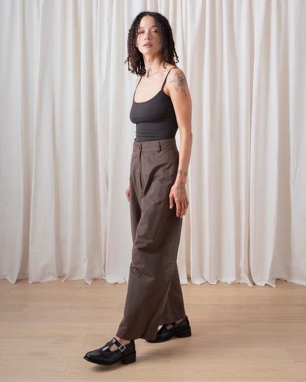 Ali Golden Loose Barrel Pant - Dark Taupe Ali Golden Loose Barrel Pant - Dark Taupe