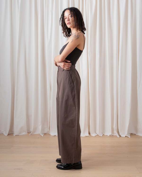 Ali Golden Loose Barrel Pant - Dark Taupe Ali Golden Loose Barrel Pant - Dark Taupe