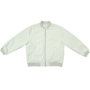 Ali Golden Oversized Bomber Jacket - Light Mint Seersucker