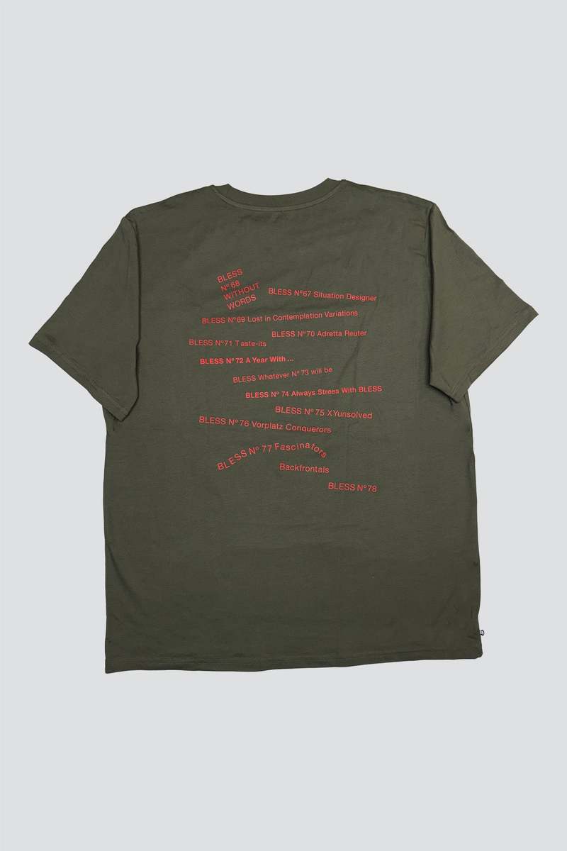 BLESS 5311 Multicollection V T-Shirt - Khaki Brown/Red