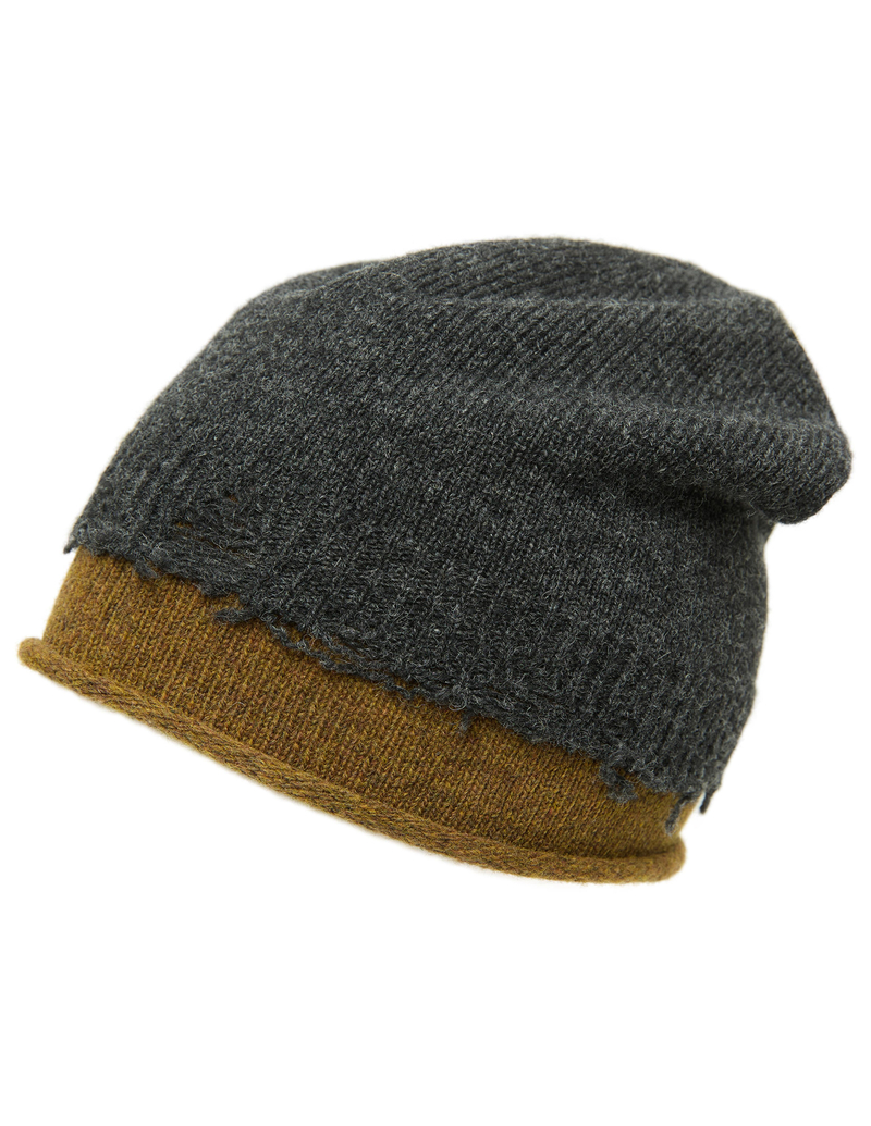 Y's Knitted Wool Beanie - Gray