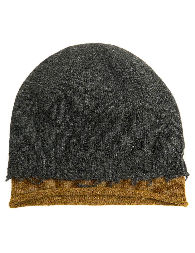 Y's Knitted Wool Beanie - Gray