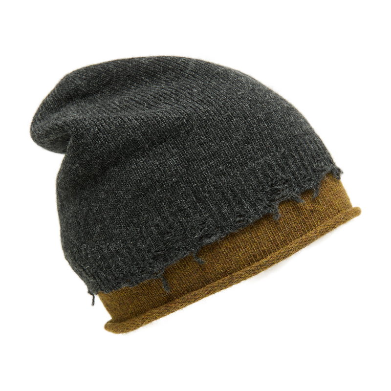 Y's Knitted Wool Beanie - Gray