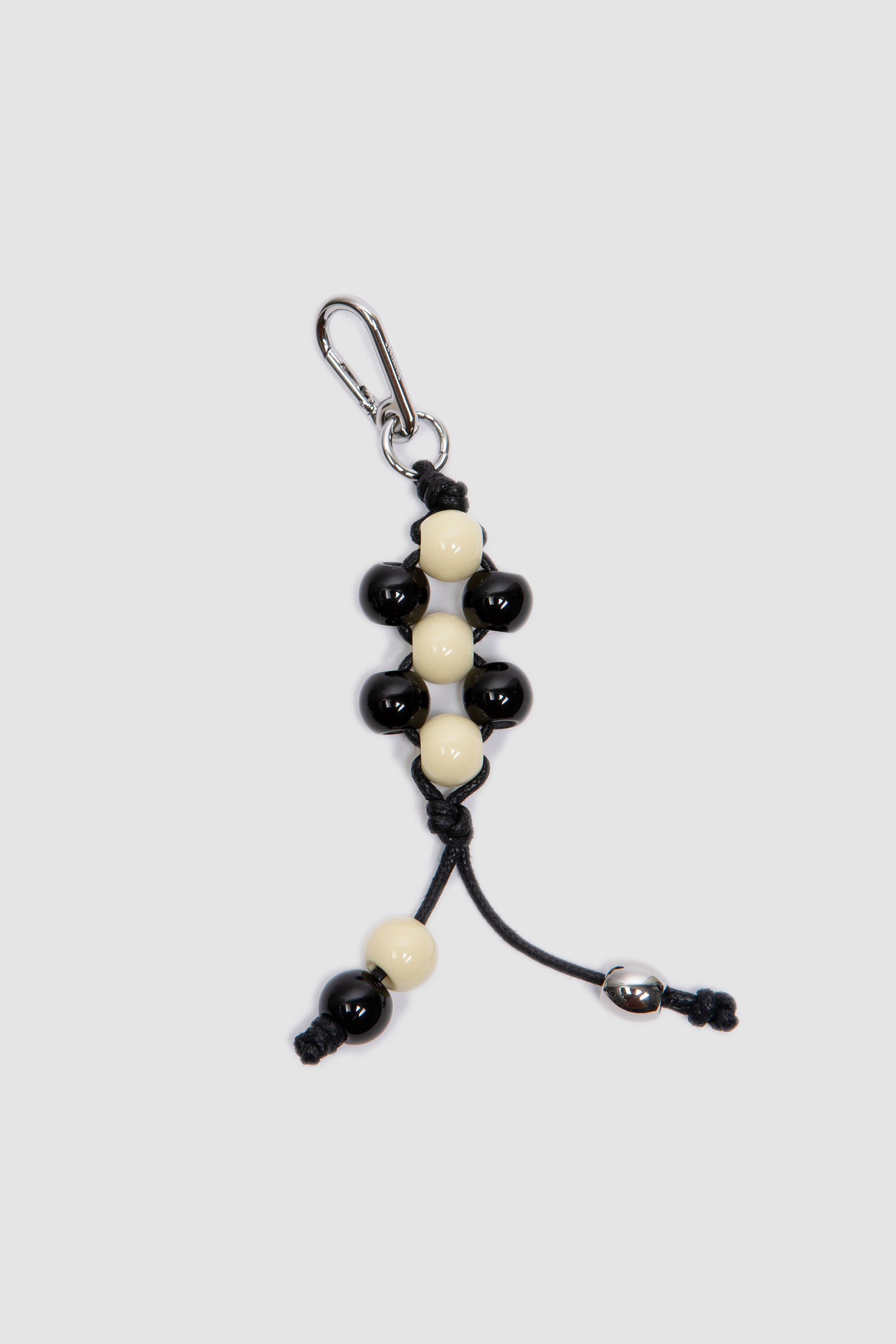 Beaded-Key-Ring-Black-White-