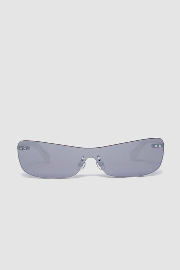 Jacquemus Mirada Sunglasses - Beige White/Silver/Silver Mirror