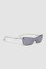 Jacquemus Mirada Sunglasses - Beige White/Silver/Silver Mirror - Thumbnail 3