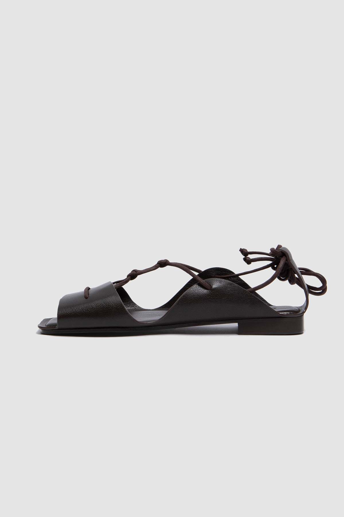 Lemaire Opanka Flat Sandals - Dark Chocolate | Garmentory