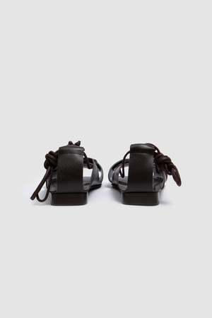 Lemaire Opanka Flat Sandals - Dark Chocolate | Garmentory