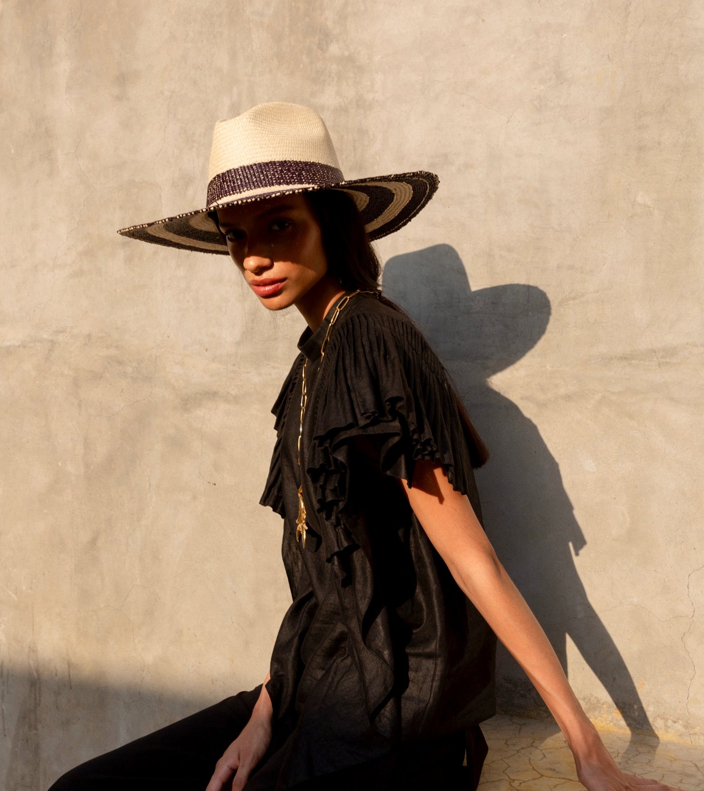 Creatures of love Claire Stripes Hat | Garmentory display picture 3