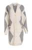 Naadam Luxe Cashmino Diamond Intarsia Kilo Coat - Cement Combo - Thumbnail 1