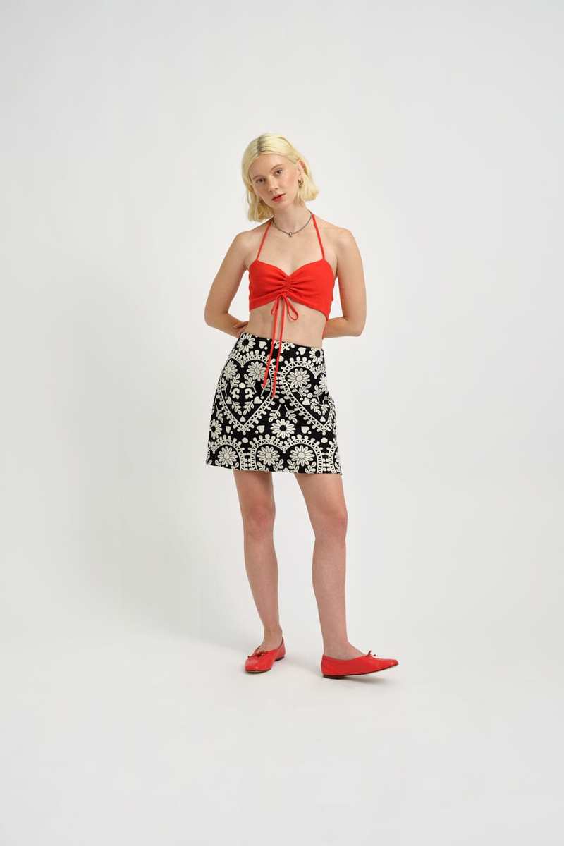 Eliza Faulkner Frankie Halter Top - Red Linen