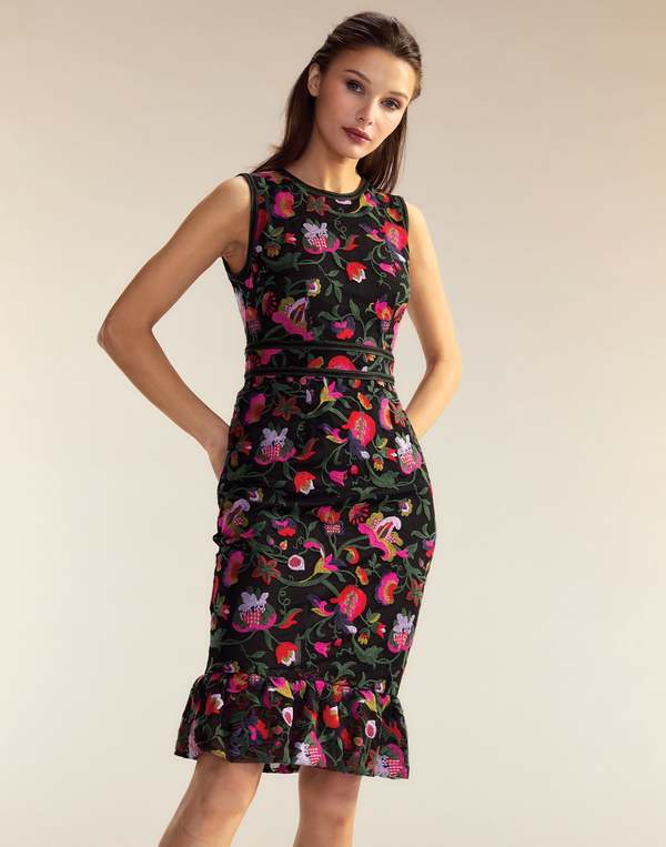 sachin and babi light blue dress Do Long Scarlet Bloom Midi Dress