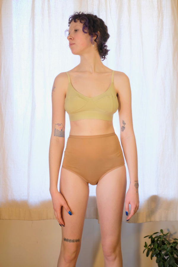 Baserange Highwaist Bell Pant - Aural (Nude)