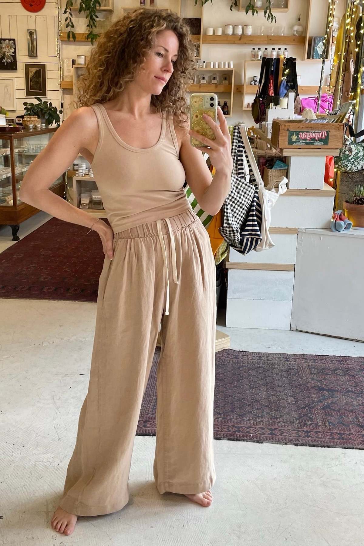 Jungmaven Sporty Tank - Oat Milk - Image 2 of 3