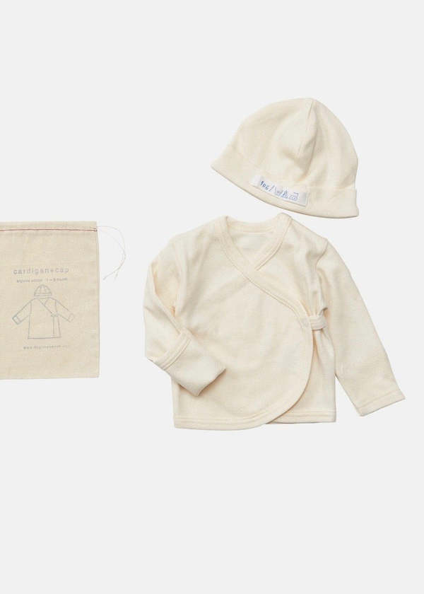 KIDS Fog Linen Work Baby Cardigan and Cap