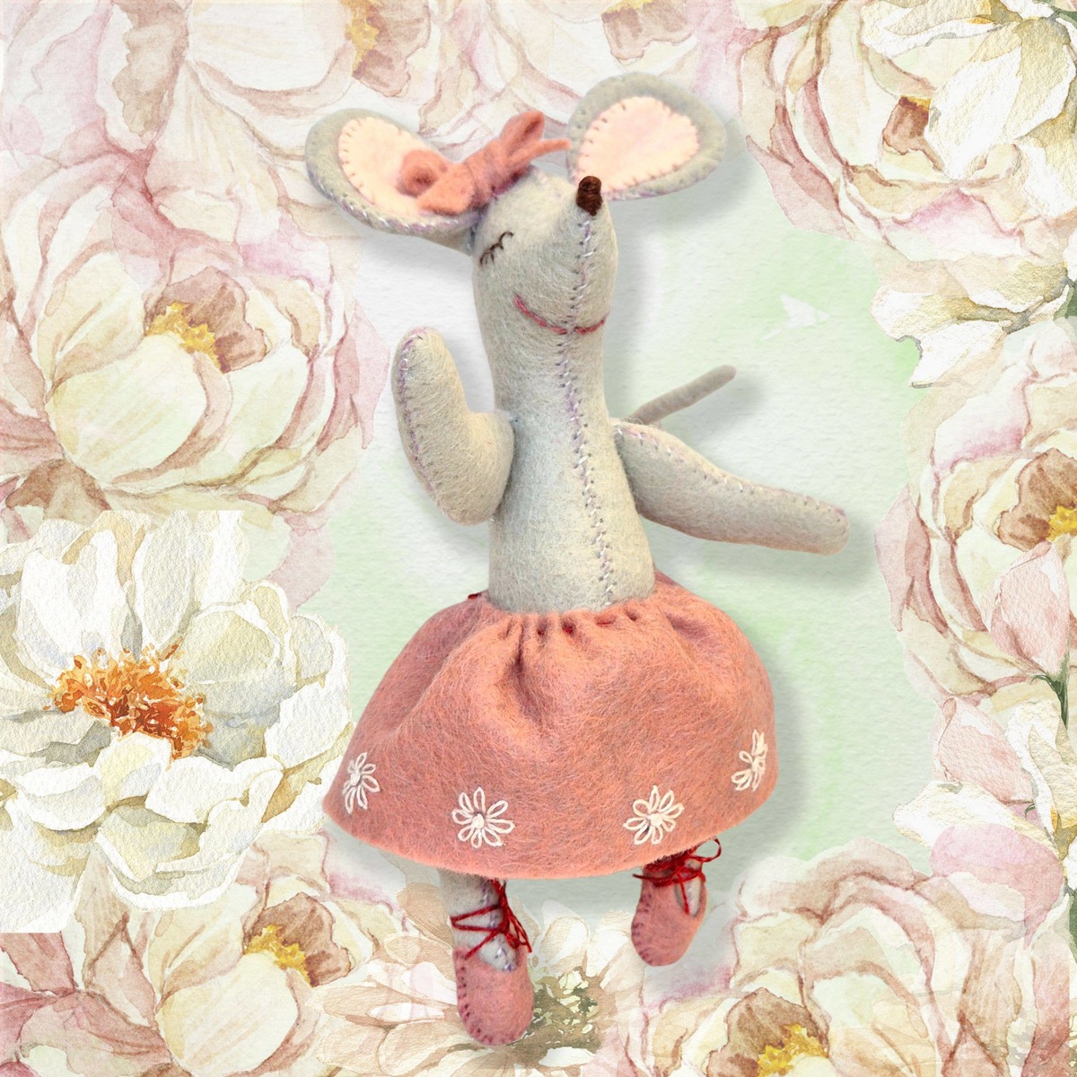 Kit Artisanat Feutre Corinne Lapierre - Danseuse Ballet Souris - Niveau Avancé Bricolage - Neuf
