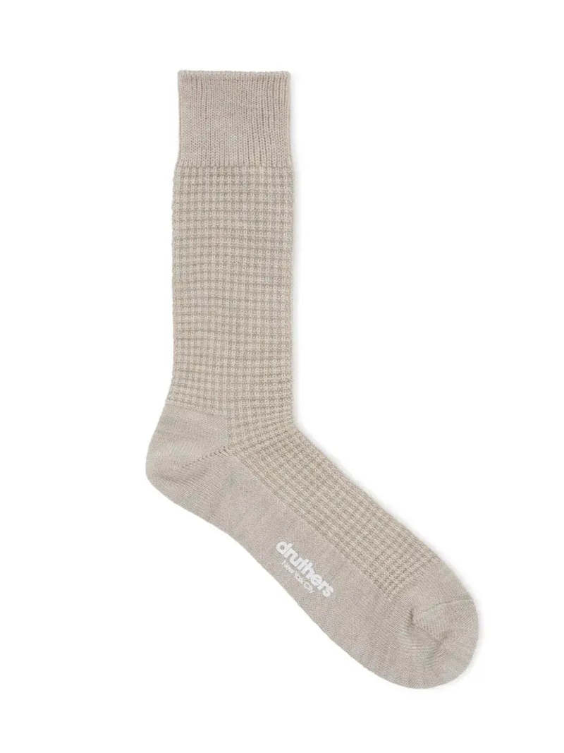 Druthers Marino Waffle Sock - Sand Druthers Marino Waffle Sock - Sand