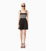 Nina Ricci Striped Knit Tank Top - Black/Ecru - Thumbnail 2