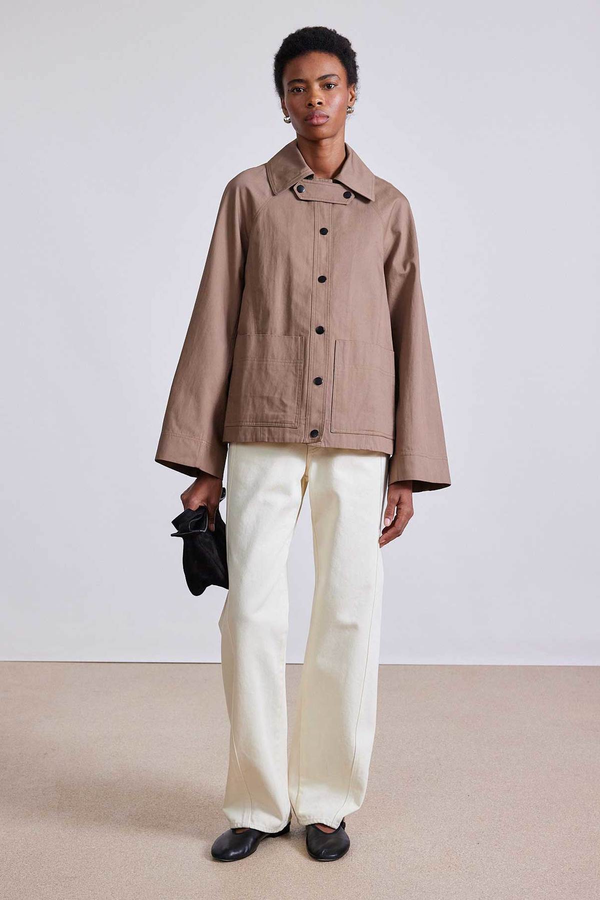 慈雨　ベージュ アシンメトリー ジャケット Apiece Apart Franke Swing Jacket - Deep Camel | Garmentory