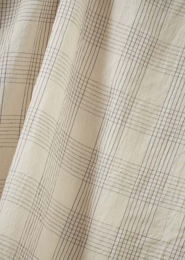 Caramel Aloe Baby Shirt - White / Black Check