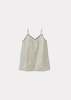 Caramel Camilla Girl's Cotton Camisole Top - Off-White / Black Micro-Check - Thumbnail 2